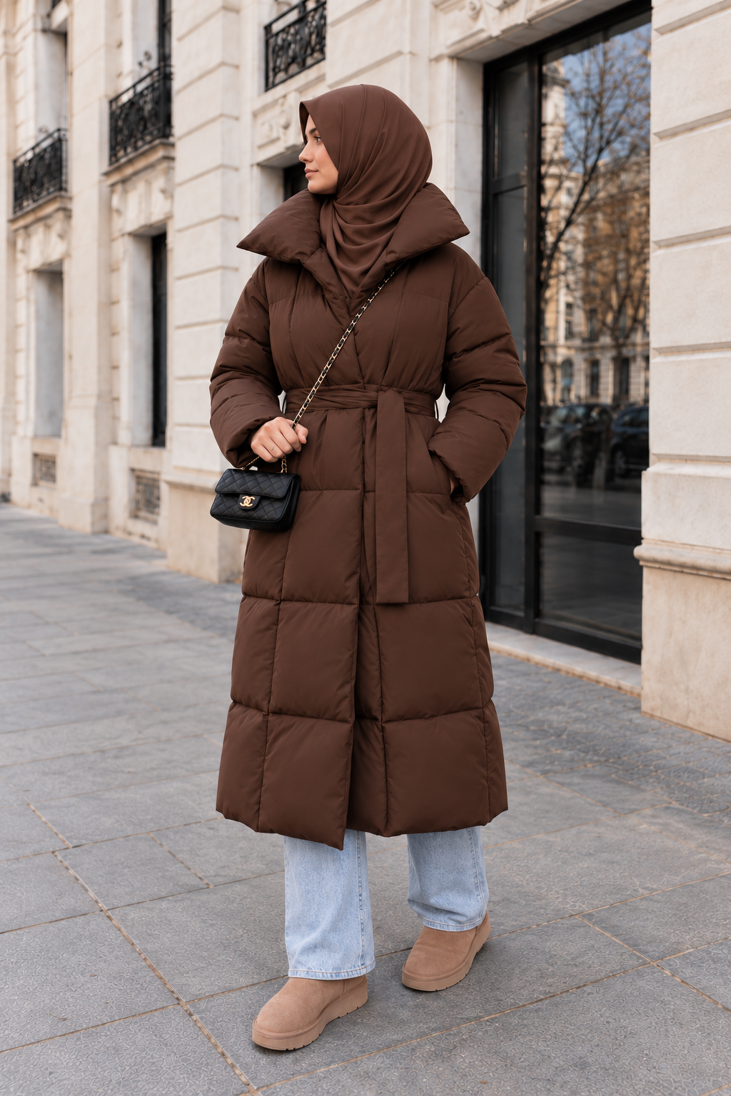 Lange Puffer Winterjas – Elegant & Warm
