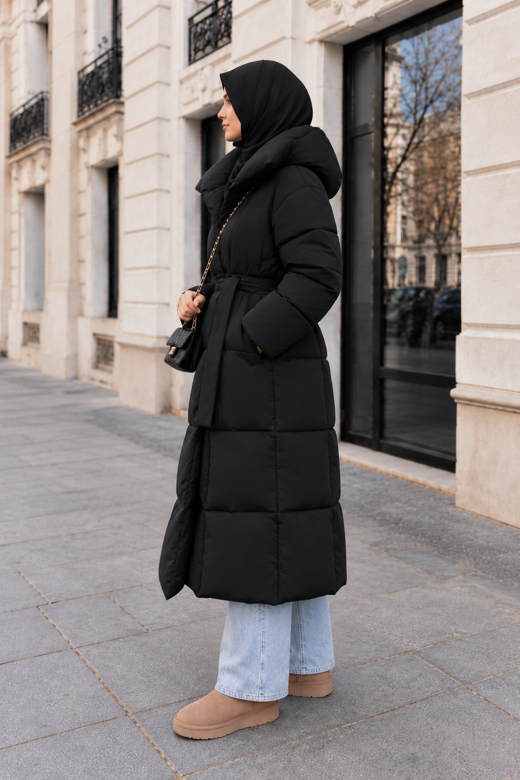 Lange Puffer Winterjas – Elegant & Warm