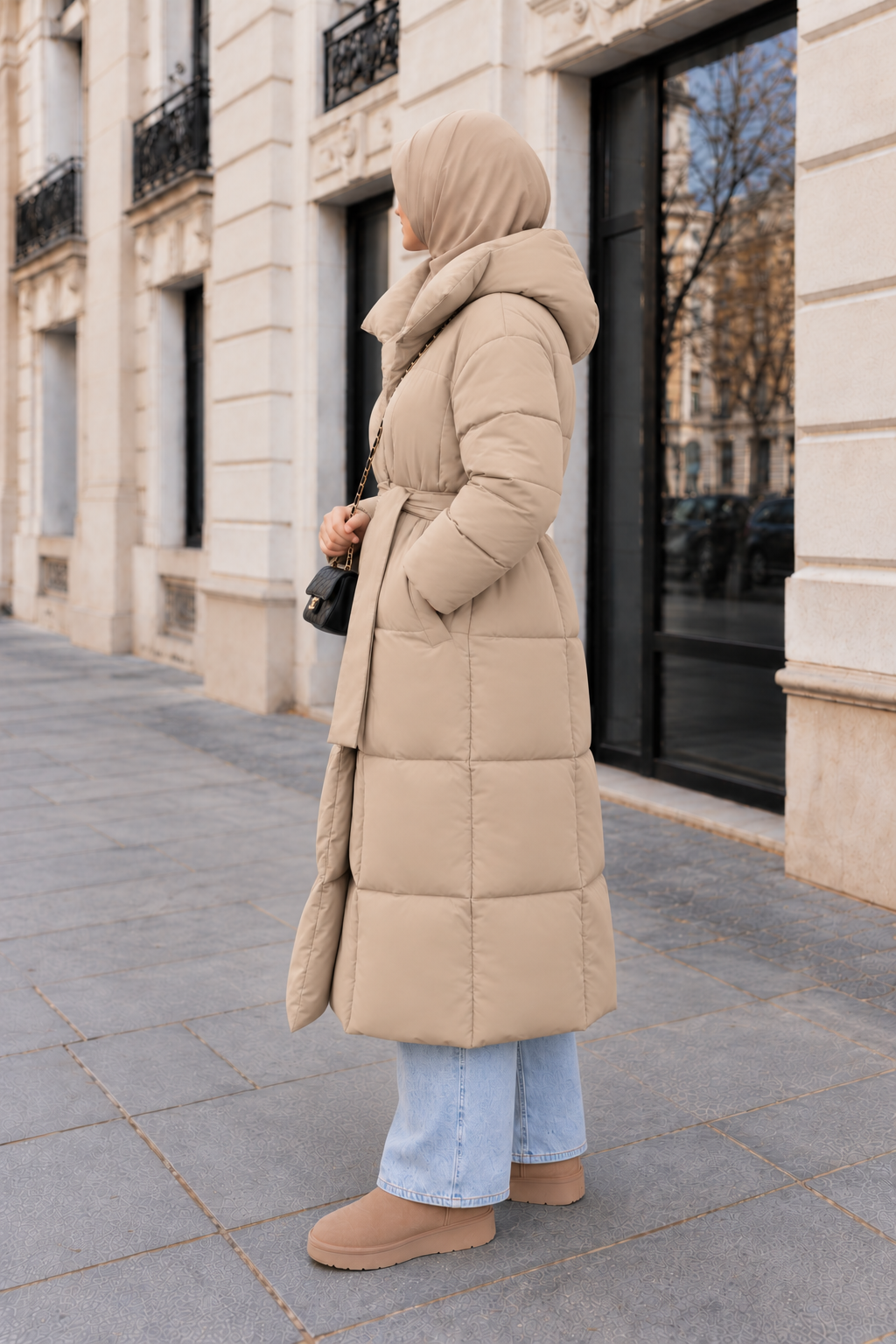 Lange Puffer Winterjas – Elegant & Warm