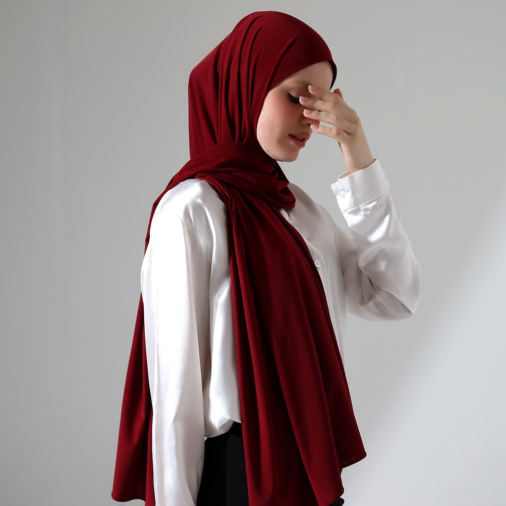Premium Jersey Scarf Dark Bordeux