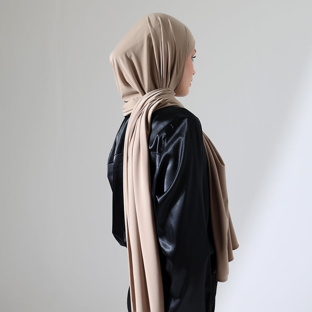 Premium Jersey Scarf Camel Beige
